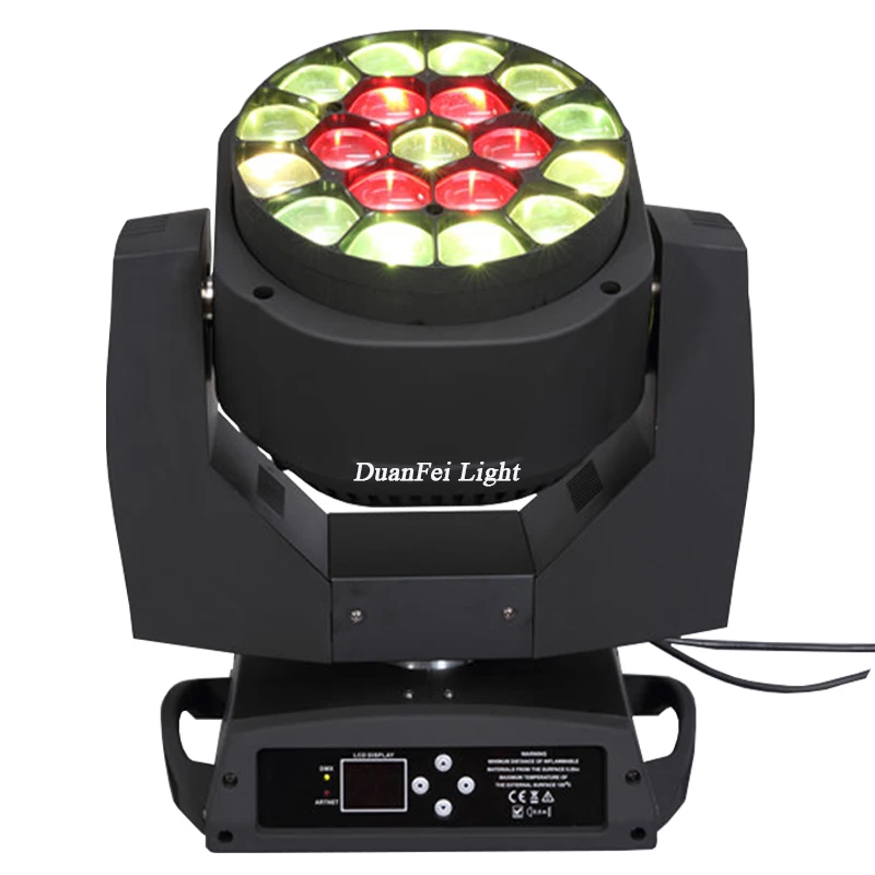 Hot seller factory martin mac aura 19x15w rgbw 4in1 zoom beam wash light led moving head