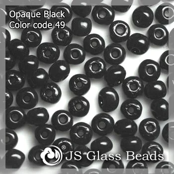 High Quality Fashion JS Glass Seed Beads - 49# 15/0 Opague Black Rocailles Beads For Garment & Jewelry