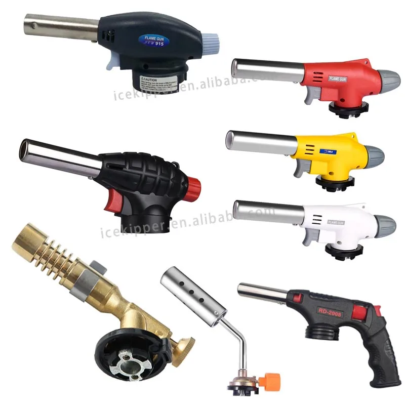 Butane Torch Lighters Heating Torch Fire Starter Welding Equipment BBQ Butane Gas Torch Flame Gun