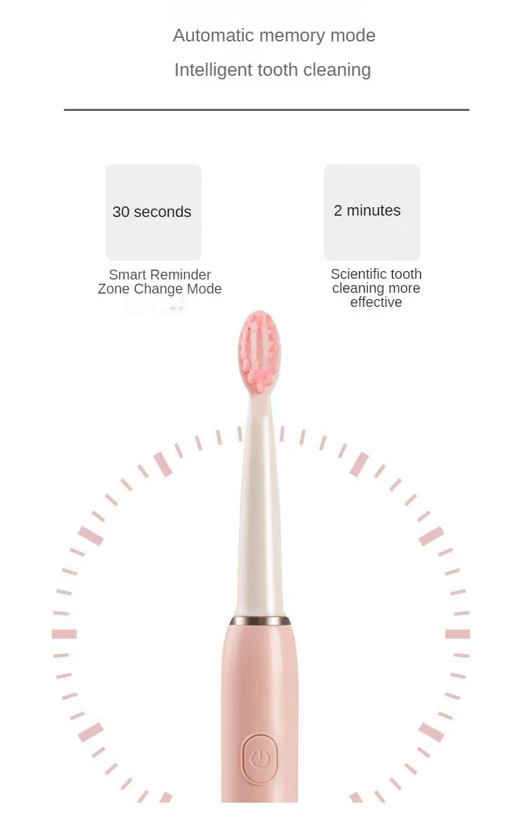 HF-1203 Adult Ultrasonic Smart Sonic Electric Toothbrush USB charging Teeth Whitening toothbrush electric for adult