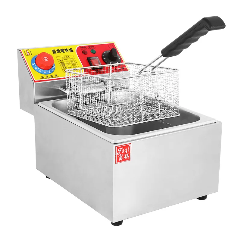 Fuqi Single Tank Single Basket With Temperature Limited Protection Device Electric Table Top Mini Deep Fryer