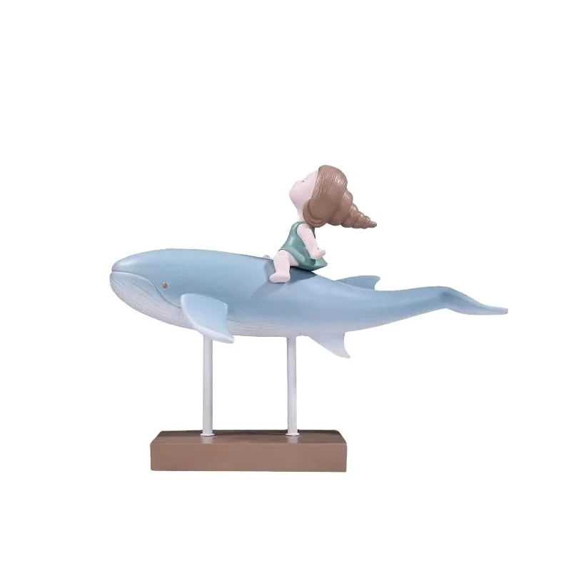 custom matches Handmade Animal Figurine Whale Home Decor Art Whale Sculptures Resin Gifts & Crafts Whale Decoration