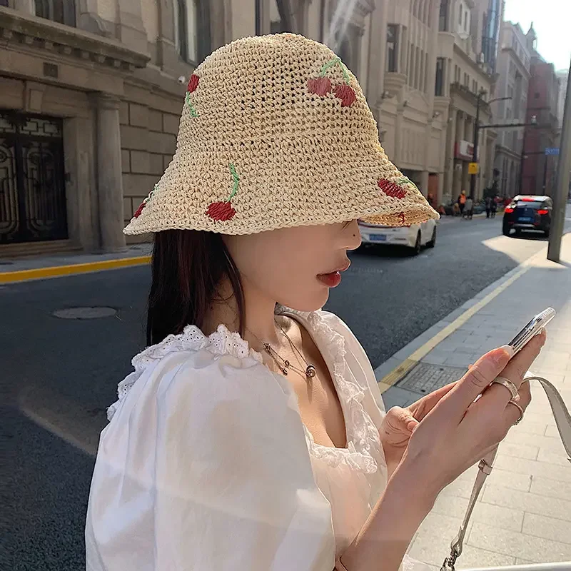 Cheap Wholesale Fashion Big Brim Women Summer Sun Straw Hat Sunscreen Sun Beach Hat