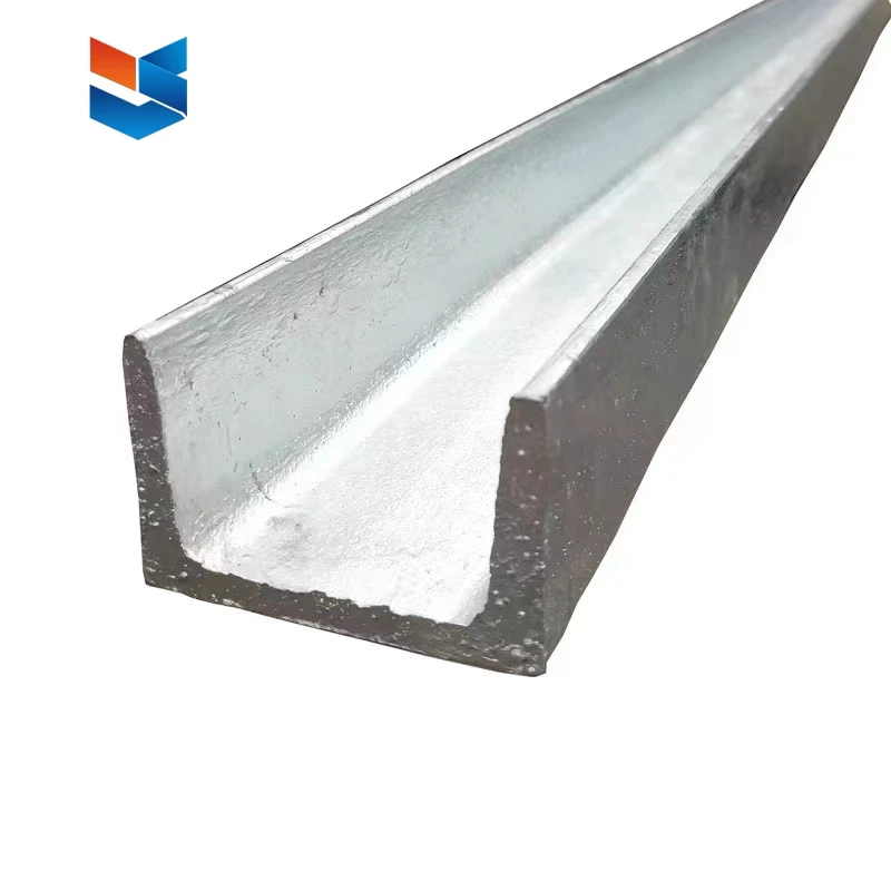Hot Rolled Galvanized 50x50mm standard length u- channel metal building ss400 c shaped steel channels