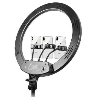 12 18 inch Photographic Tik Tok ringlight 18 inch K18 450mm Big Beauty Makeup LED Ring Light with Phone Holder Tripod Stand