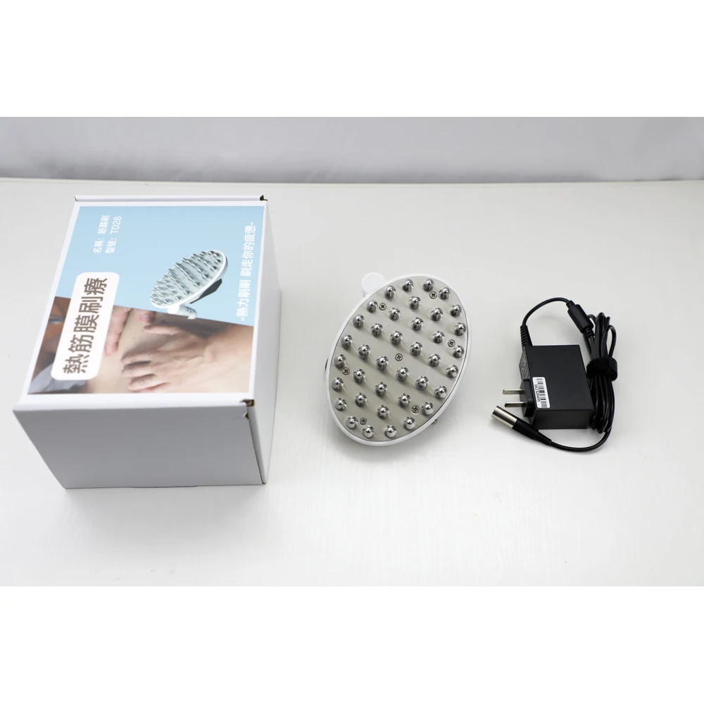 2024 Stainless Steel Body Gua Sha Heating Therapy Instrument Muscles Rolling Percussive Muscle Roller Massager device