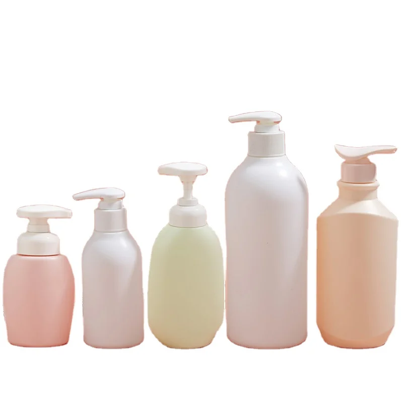 100ml 250ml 300ml 500ml White Plastic Pet Amber Foaming Square Bottles For Body Lotions