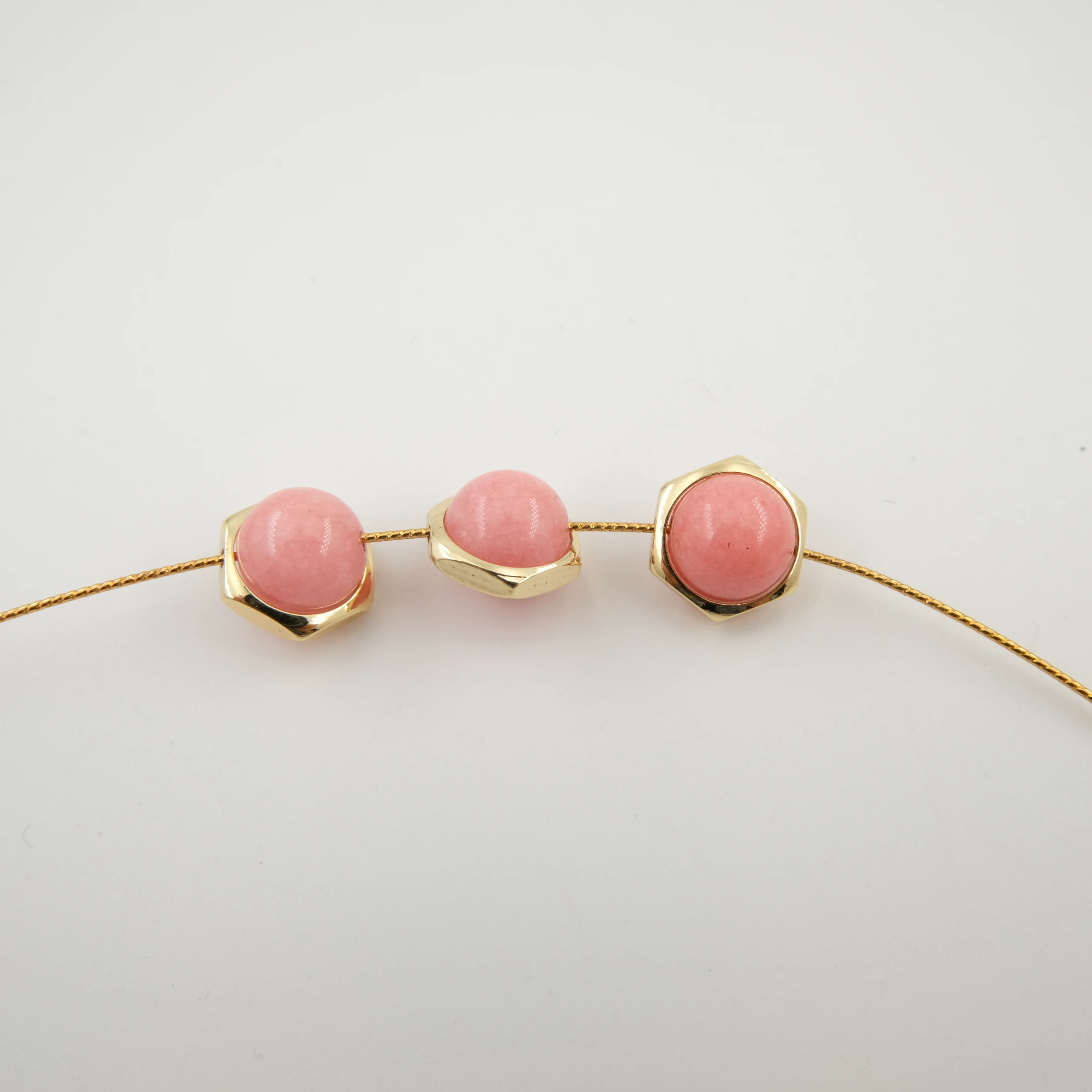 jewelry making materials accessory 18k gold Jump rings Petal Shaped jump rings