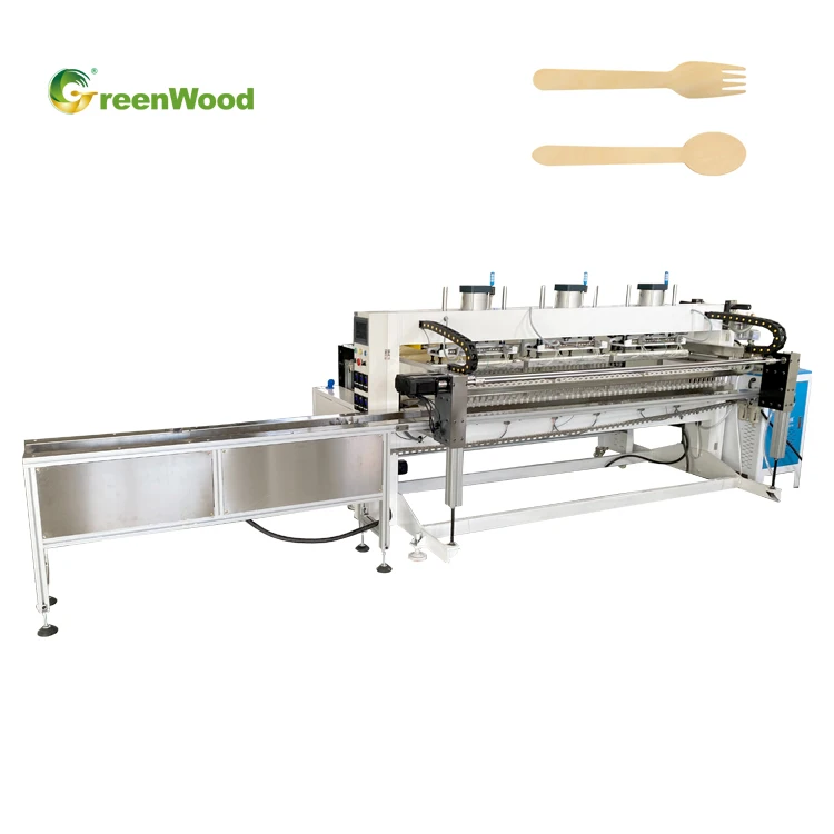 Quick delivery factory price disposable wooden ice cream spoon and fork making machine