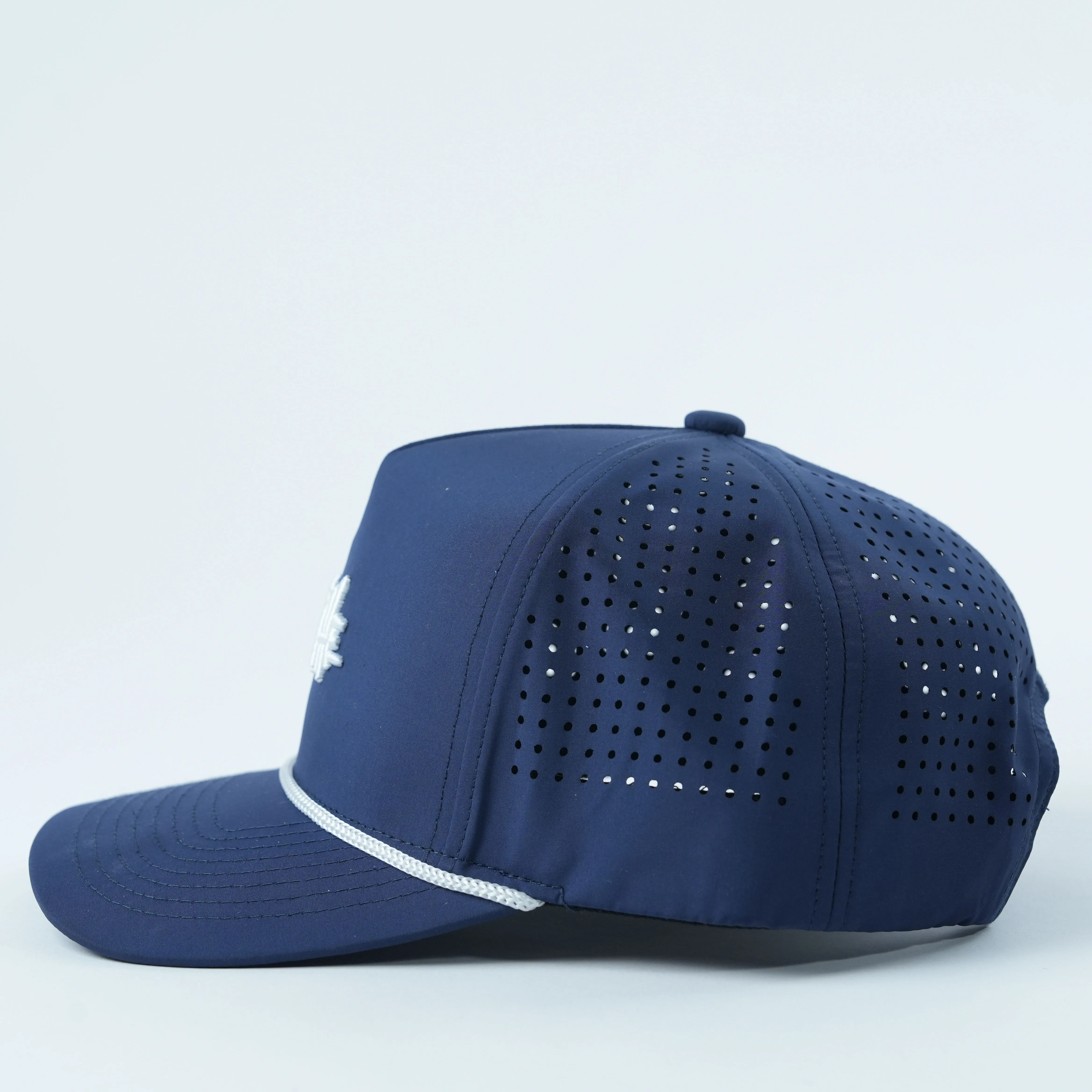 High Quality Mesh 5 Panel Laser Cut Hole Golf Embroidery Custom Logo Trucker Hat Breathable Net Outdoor Baseball Cap For Summer