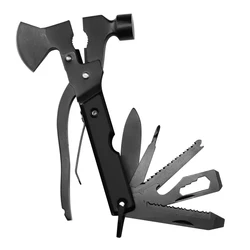 15 In 1 Multitool Camping Survival Hatchet Saw Screwdrivers Pliers Bottle Opener Durable Sheath Knife Axe Hammer