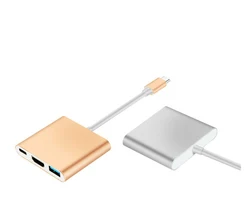 OEM 3 in 1 USB Type C HUB to 1080P 4K HD-MI+USB 3 in 1 USB C HUB Converter Adapter Cable Other Home Audio