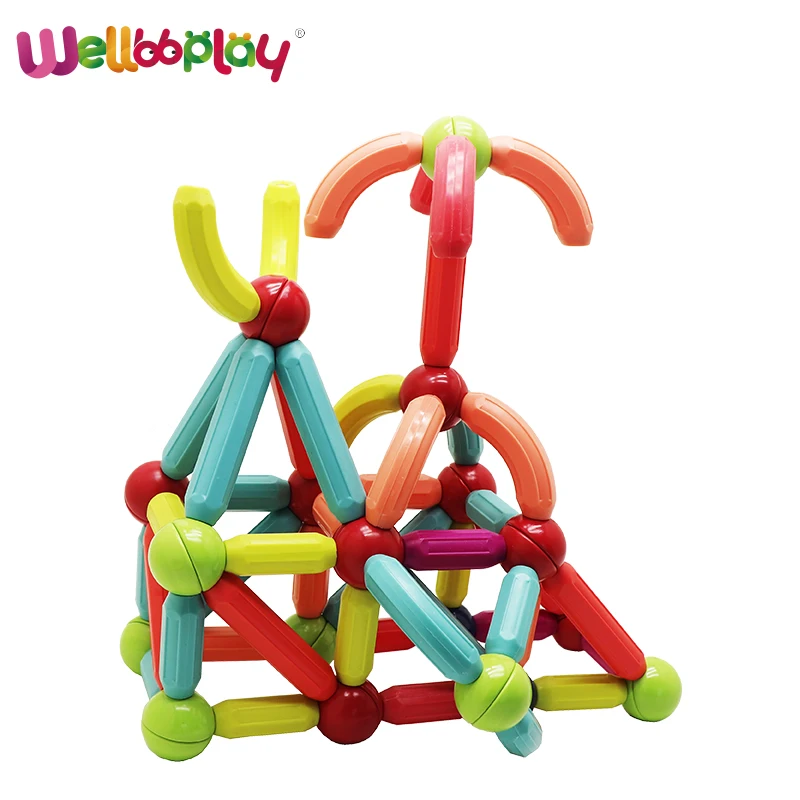 Big Size DIY Magnetic Construction Set Early Learning Constructor Variety Magnetic Rod Building Blocks for Children toys