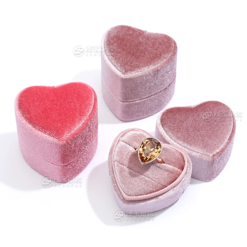 Popular Design Korean Style Jewelry Boxes Import Flannel Velvet Ring Box Wedding Jewelry Gift Box