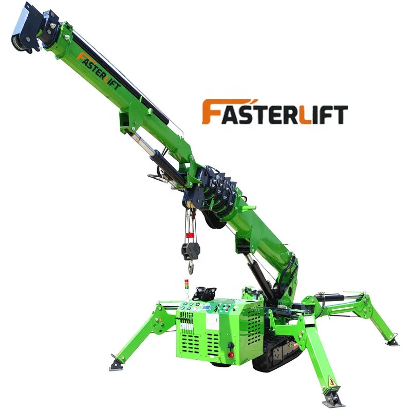 3T 5T 8T Hook Crane Lifting Equipment Electric Crawler Jib Spider Crane Price
