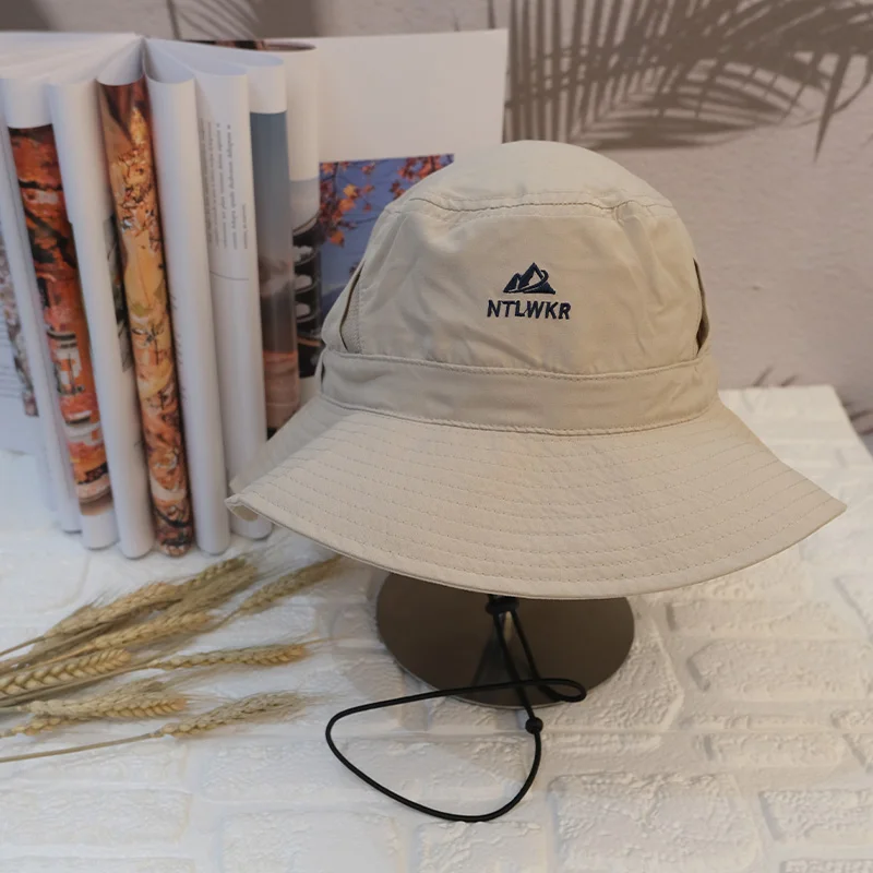 2024 новая Лидер продаж Летняя шляпа рыбака белая и черная с логотипом широкополая