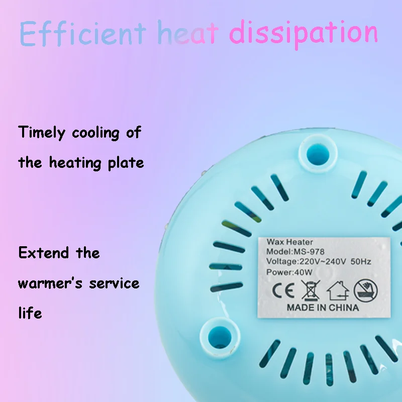 250ml Blue Case Hair Removal Mini Silicon Pot Wax Warmer Machine Beauty Device With Natural PP Materials For Whole Body DIY