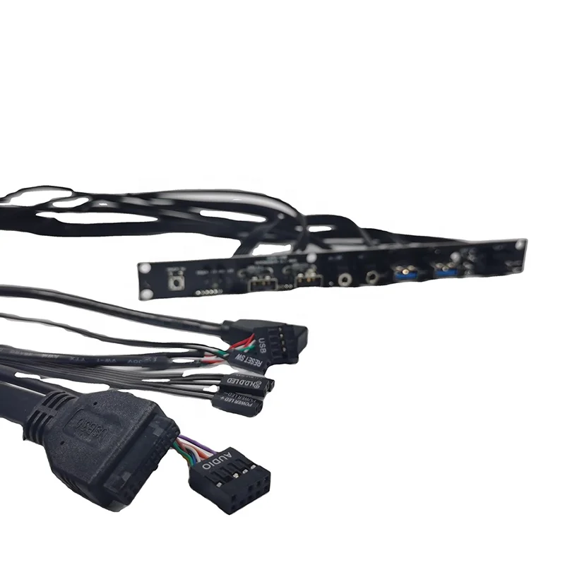 Front Panel Dual USB3.0 Dual USB2.0 USB 3.1 HD AUDIO+ SW computer case front panel cable