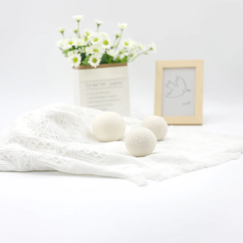 100% New Zealand Chemical Free Fabric Softener eco friendly wool dryer balls  laundry resauable wool dryer balls