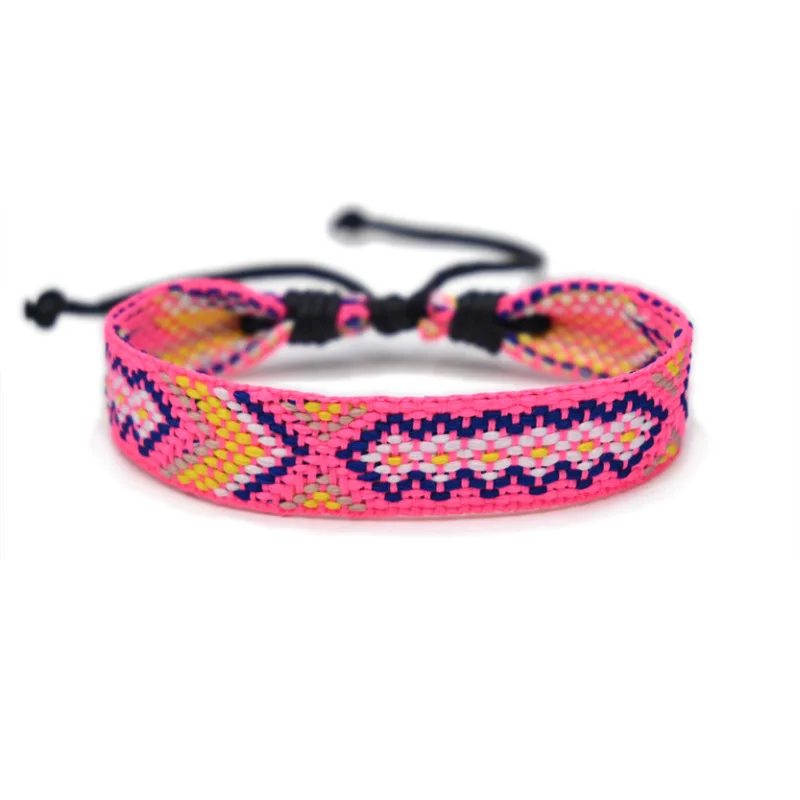 Ethnic Style Braided Bracelet Colorful Tassel Lucky Friendship Hand Rope Woven Bracelet Red White Rope Bracelet