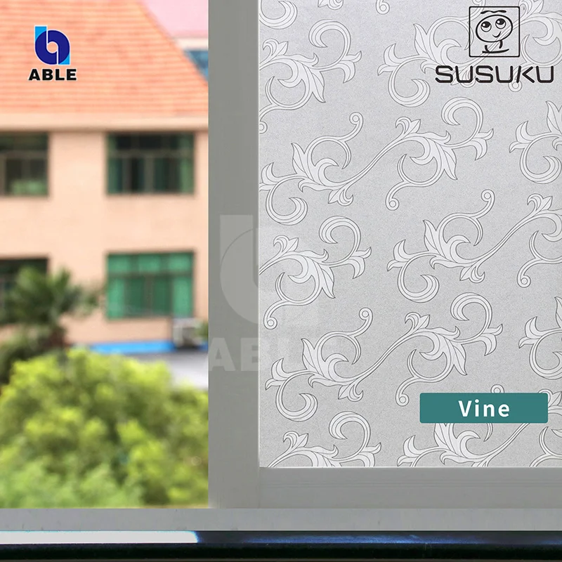 Glue-free glass film Removable Decoration Frosted Matt Transparent Glass Window Film