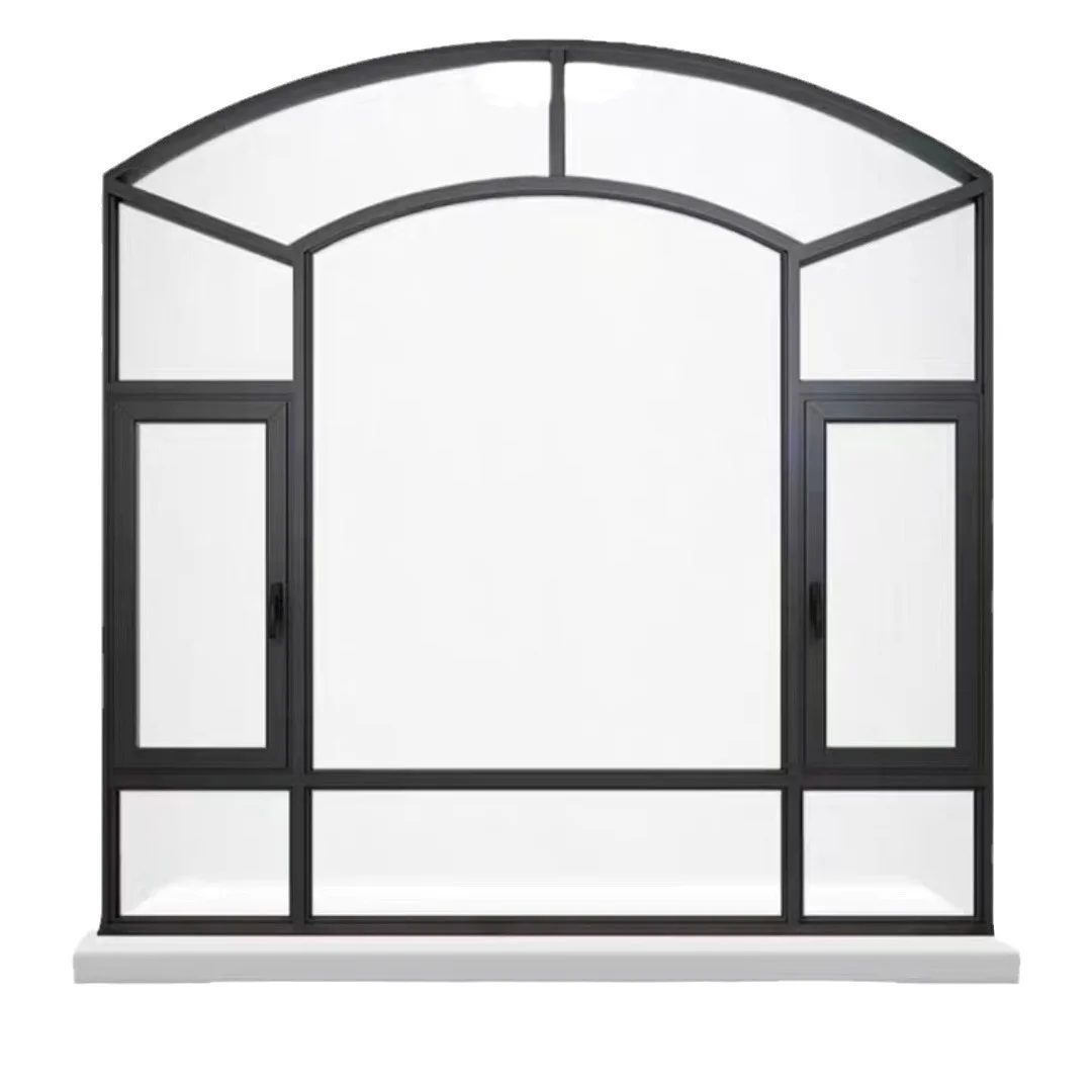 New Design Triple Glass Aluminum Windows Soundproof Function Horizontally Opened China-Broken Bridge Aluminum Window Extrusion