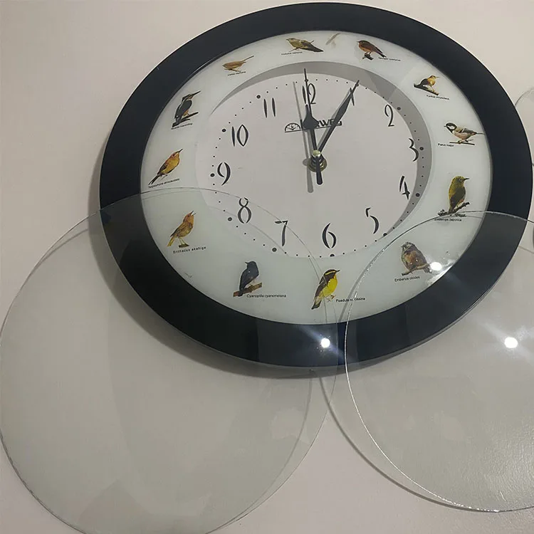 Customized Minimalist Home Decoration Large Wall Clock Glass Modern Retro Vintage Round Metal Glass Wall Clock For Living Room