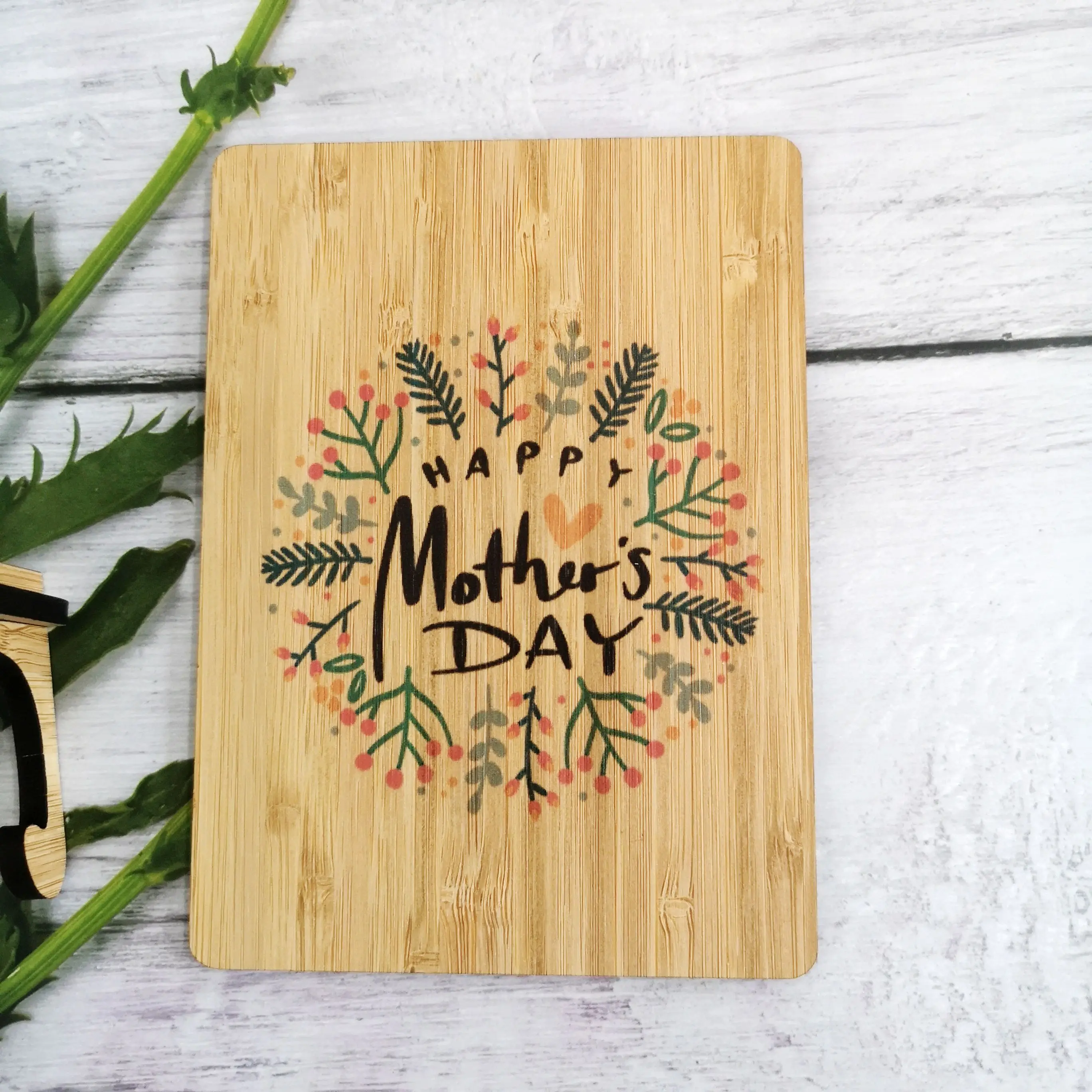 Happy Mothers Day wood anniversary greetings cards Mother Day Gift