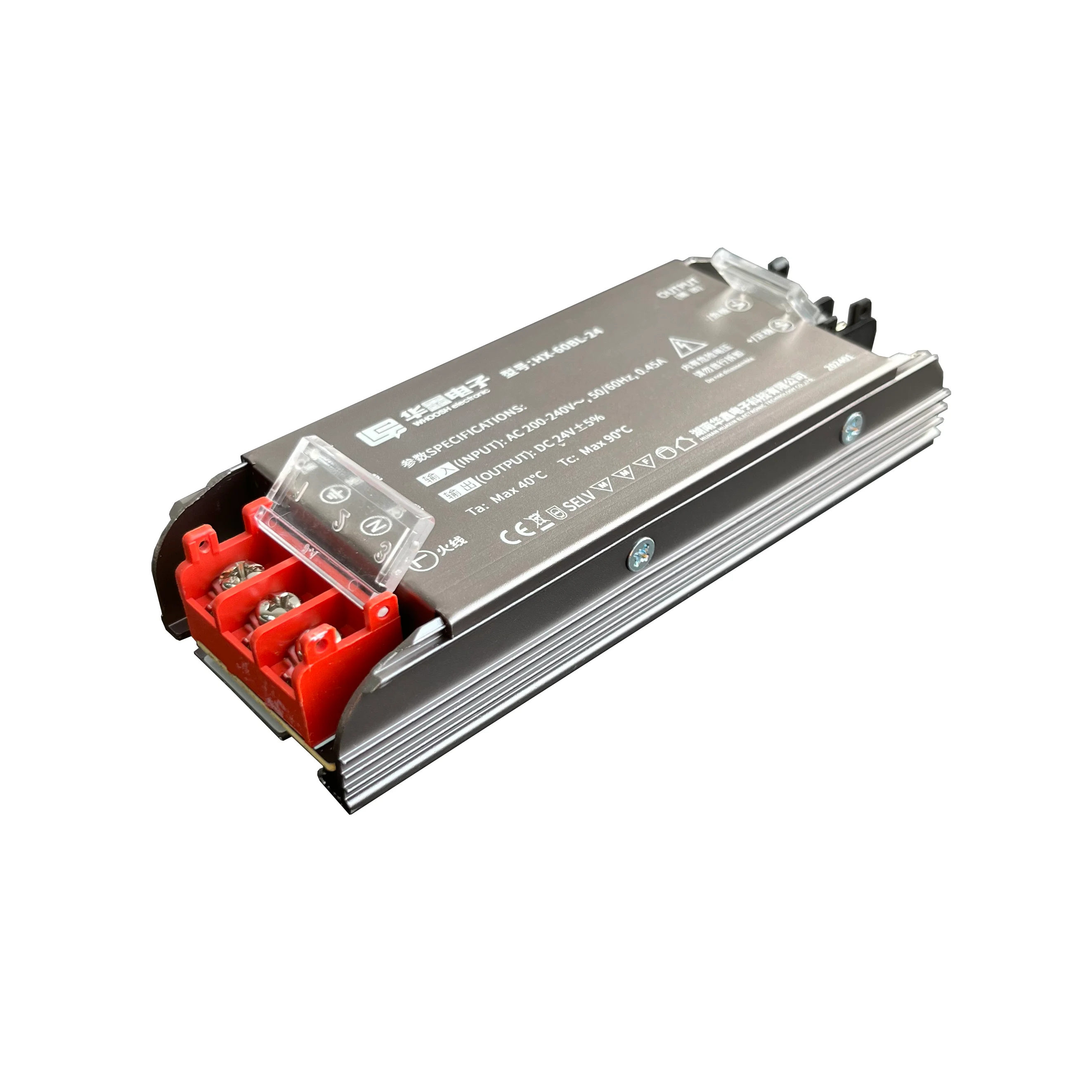 HX-60BL-24V Indoor LED Power Supply high reliability flicker free for LED strips, LED module DC 24V 100W LED driver transformer