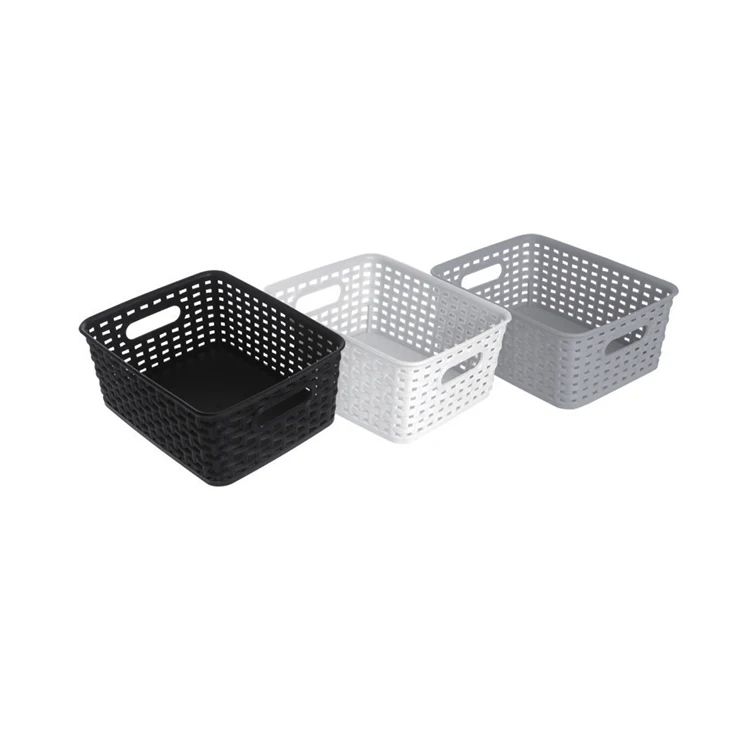 SA-9603 Easy Storage Decorative Plastic Shelf Pantry Basket Bin