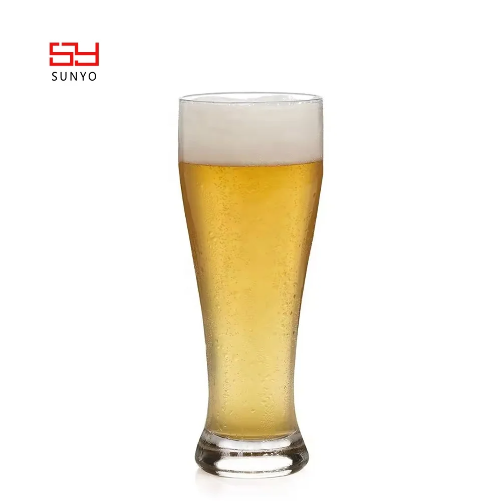 Summer Day Hot Sale High Quality Lead Free Glass Pilsner Drinking Beer Glass Cup for Bar