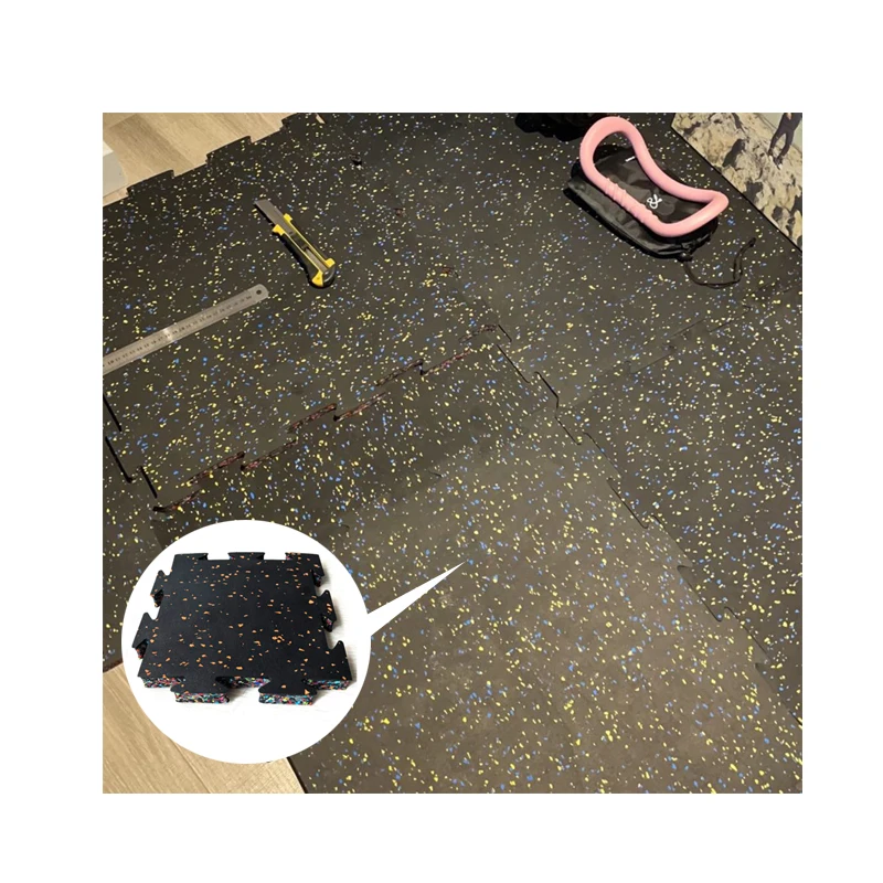 Factory Price Shock Absorbing interlocked Gym Rubber Floor Mat