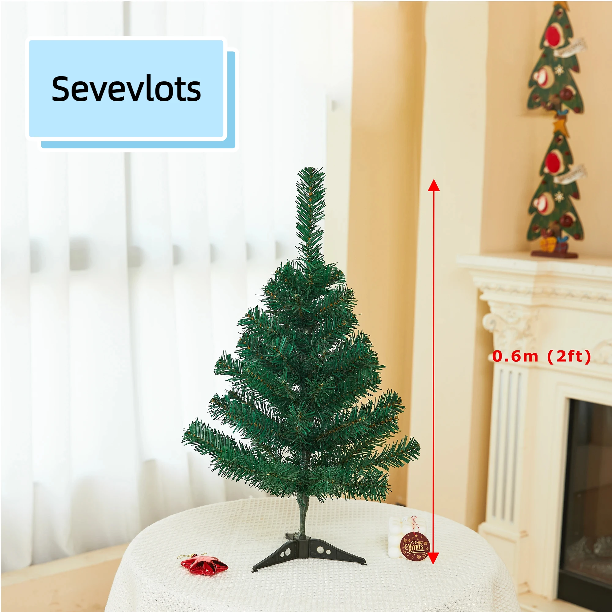 Green Christmas Tree 1.5ft 2ft 3ft 4ft 5ft 6ft 7ft 8ft 9.8ft Home Decorative Bare Tree Simulation Christmas Decoration_8
