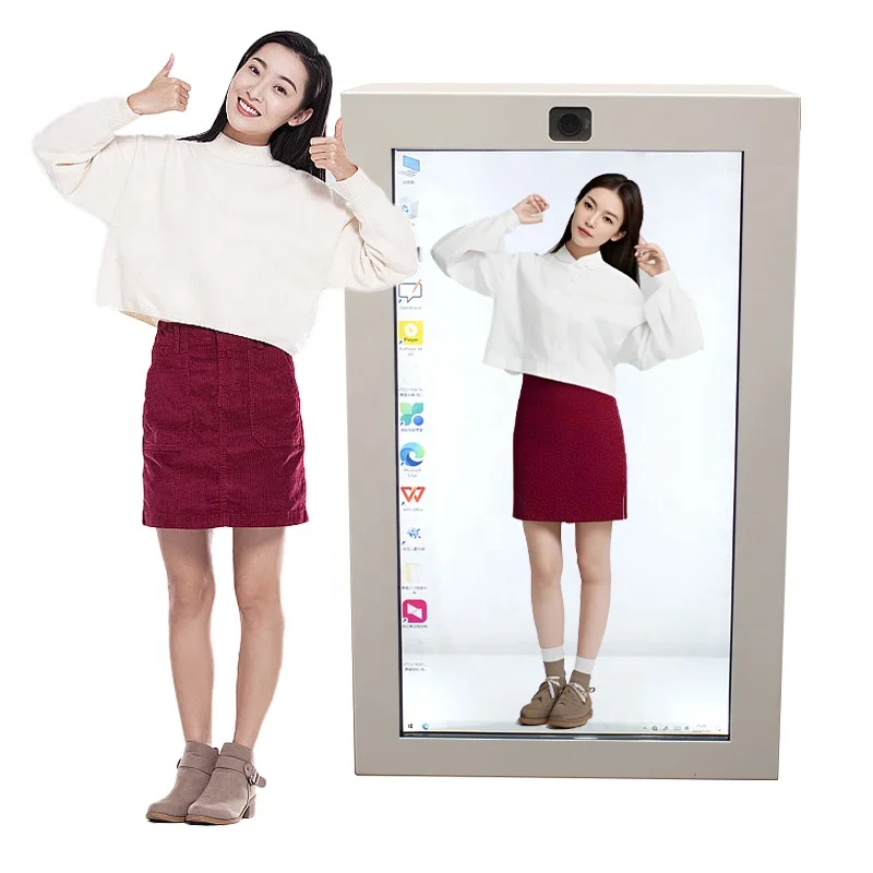 32 Inch/Human Size Interactive 3D Hologram Box Transparent Lcd Showcase Touch Screen Display Cabinet