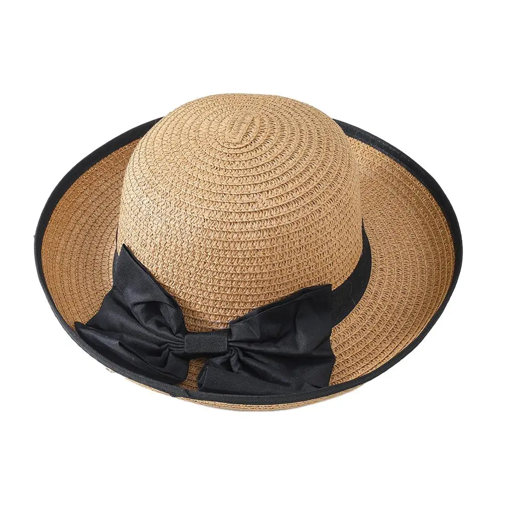 Straw Hats For Men In Summer Promotional Hombre Foldable Visor Environmental Protection Straw Hat Custom Logo Hemlock