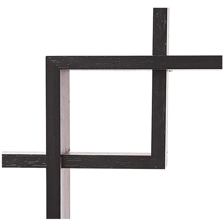 Hot sale 4 cube intersecting wall mounted floating shelves wooden shelf wall cube
