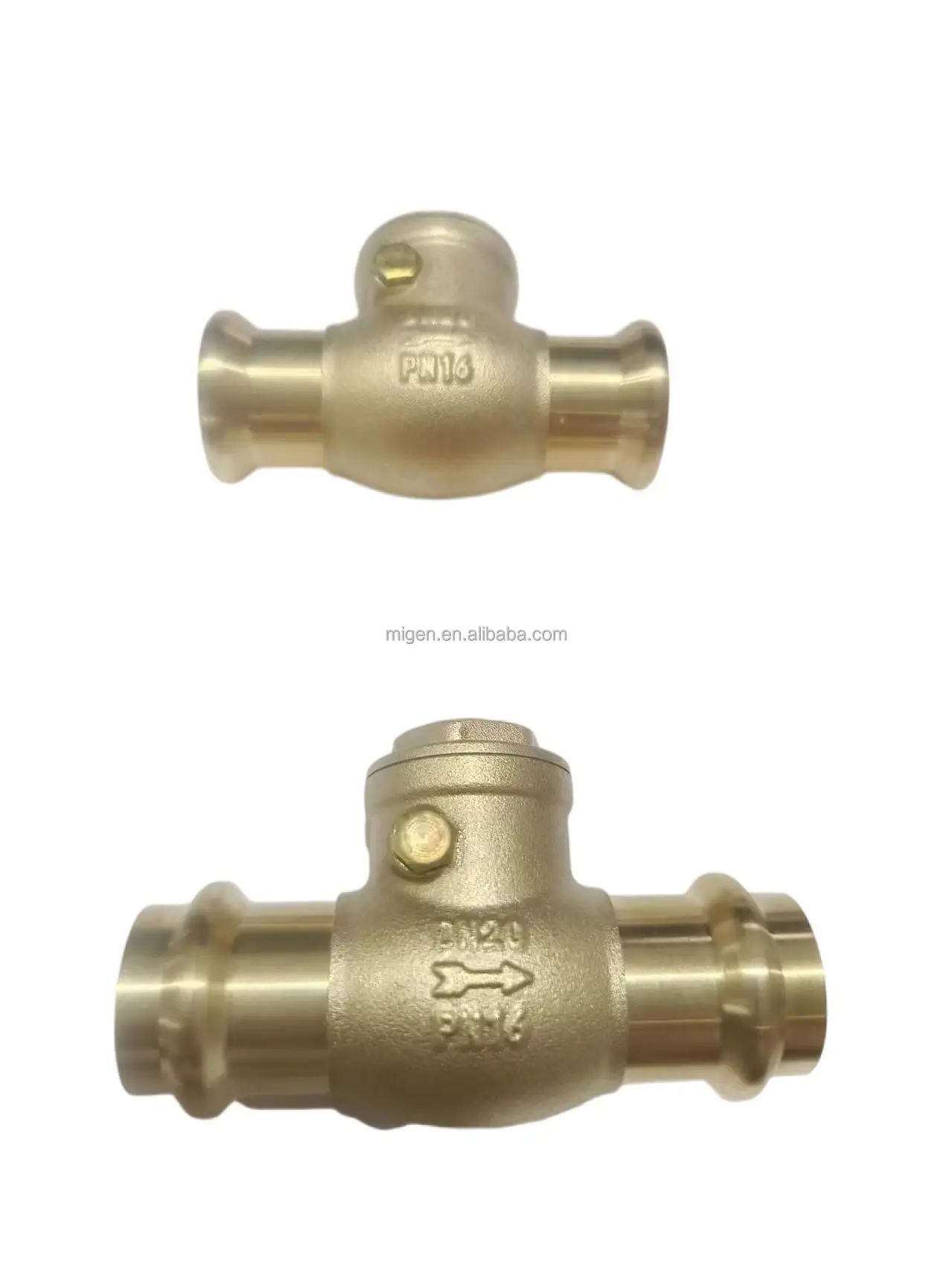 PN16  Connect Thread Of Check Valve Sanitary Pipe Fitting Double Clamp Quick