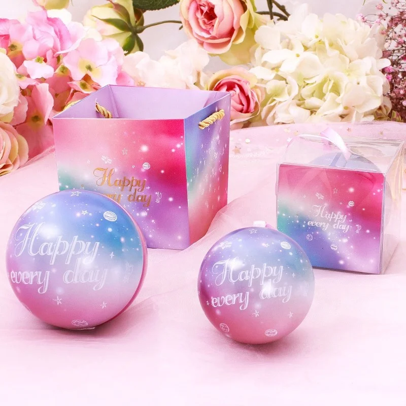 Customized 6.8cm Multi Color Rainbow Color European Christmas Wedding Birthday Favor Tin Candy Tin Box for  Guest