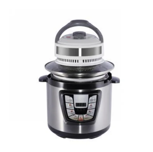 6L Bigger Size  Black 2 IN 1 Two in One Fast Cooking Function No Oil Deep Model AFPC02D Home Kitchen Air Fryer Pressure Cooker