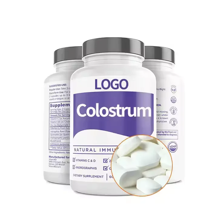 Bovine Colostrum Milk Tablets Vitamin D Calcium Supplements Immune System Bone & Gut Health Helping Growth