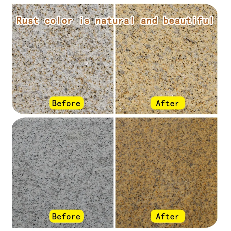 Quickly turn yellow rust from stone oxidation into yellow water-based environment-friendly stone rust promoter