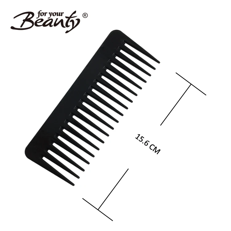 Popular Salon Plastic Detangler Wide Tooth Rake Flat Top Volumizing Comb