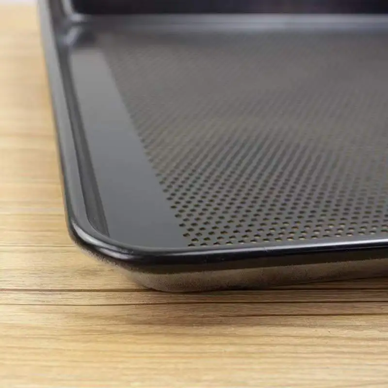 High quality 400*600*30mm aluminum non-stick perforated sheet pan cookie plate of rotary oven baking tray