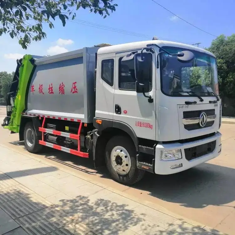 Dongfeng D9 new 12 square compressed garbage truck monopoly