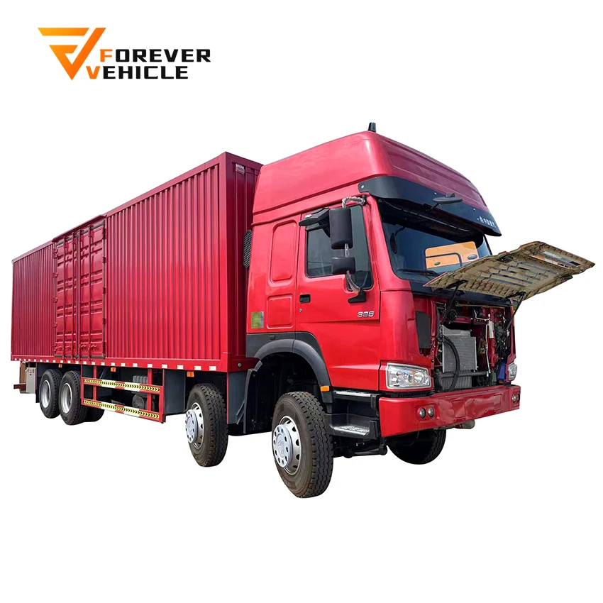 SINOTRUK Used Howo 8x4 Diesel Electric Cargo Truck Manual Transmission Weichai Engine Euro 2 Emission 50T Left Construction