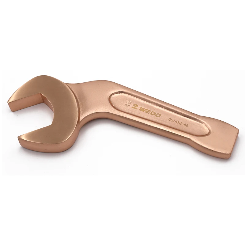 WEDO ATEX Non-Sparking Bent Striking Open Wrench Aluminium Bronze or Beryllium Copper BAM/FM/GS/ISO/OHSAS Certificate