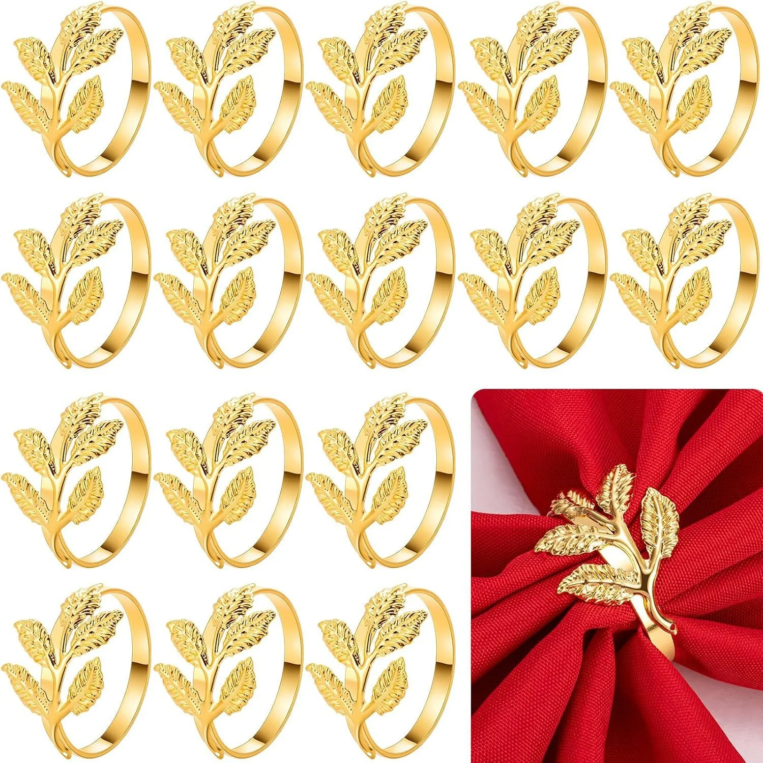 Wholesale New Dining Table Napkin Rings Real Price Gold Foil Electroplated Metal for Party and Wedding Decorations