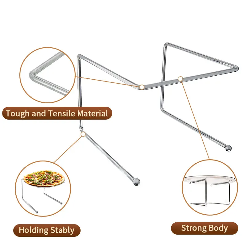High Quality Iron And Aluminum Hot Wire Riser Metal Cone Table Tray Pizza Pan Stand