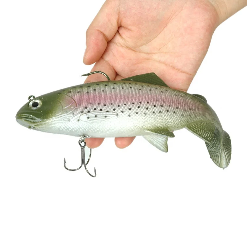 137g/19cm Heavy Green Simulation Deep-Sea Big Fish Spotted Lure Soft Fishing Bait