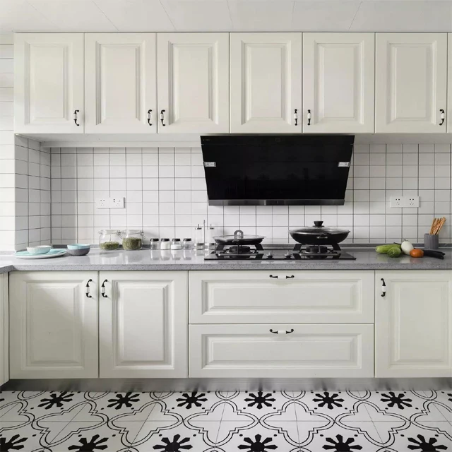 project design L shape flat pack kitchen cabinet